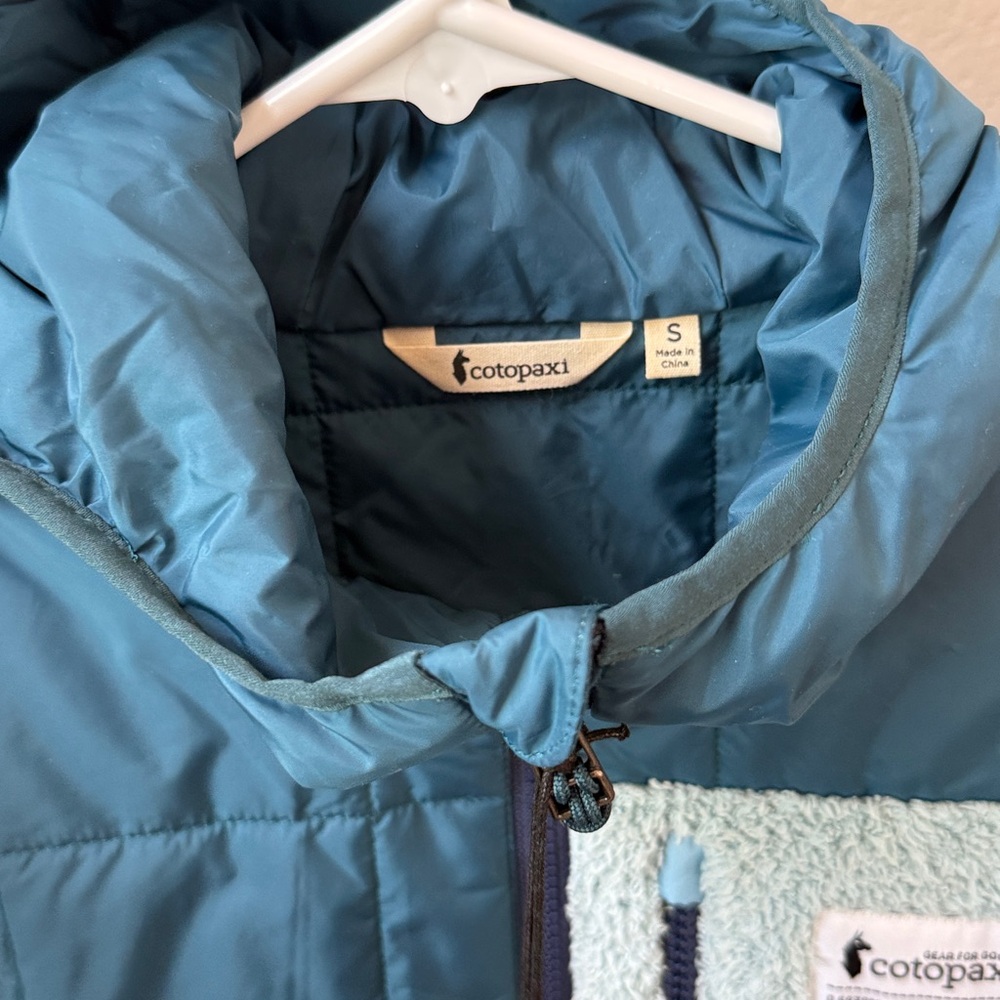 Cotopaxi Tico Hybrid Hooded Jacket Blue Abyss and Lake size Small NWT - Picture 7 of 9